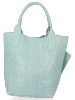 GEANȚĂ DIN PIELE shopper bag Vittoria Gotti mentă B22